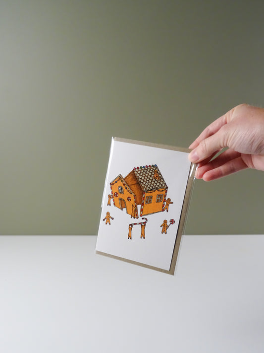Gingerbread House Christmas Greeting Card