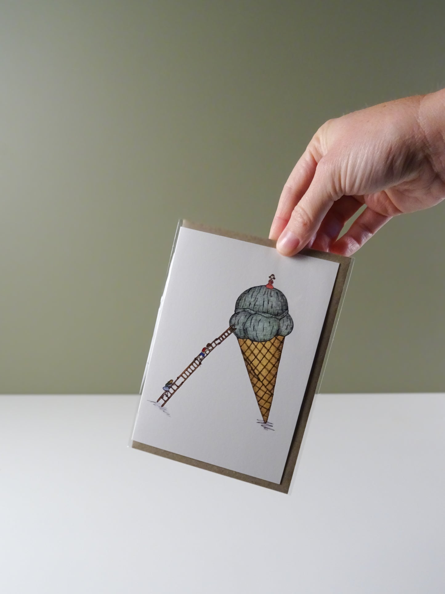 Ice Cream With a View Greeting Card