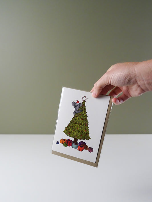 Koala Christmas Tree Greeting Card