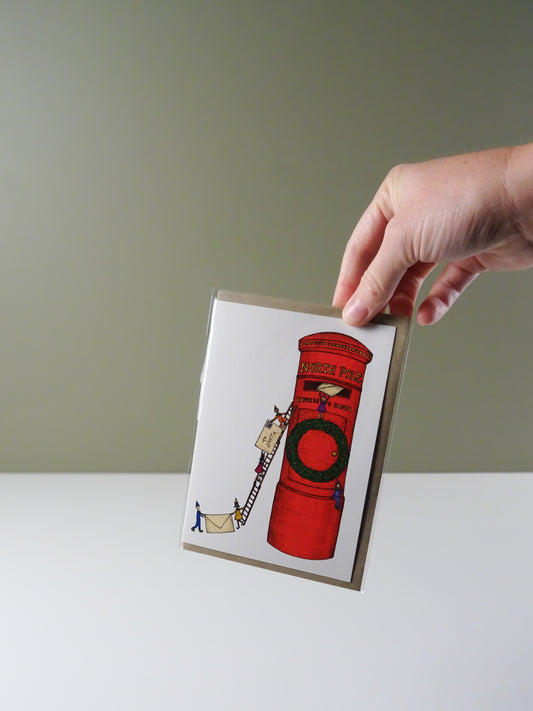Santa's Postbox Christmas Greeting Card