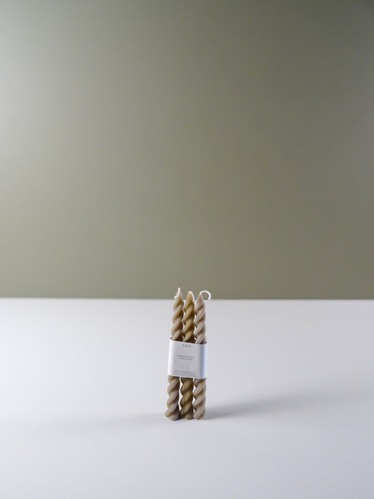 Spiral 100% Australian Beeswax Hand Poured Candles - Eucalyptus