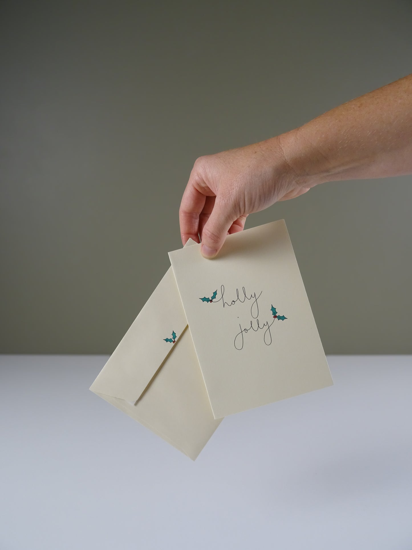 Holly Jolly Illustrated Greeting Card