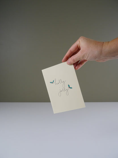 Holly Jolly Illustrated Greeting Card