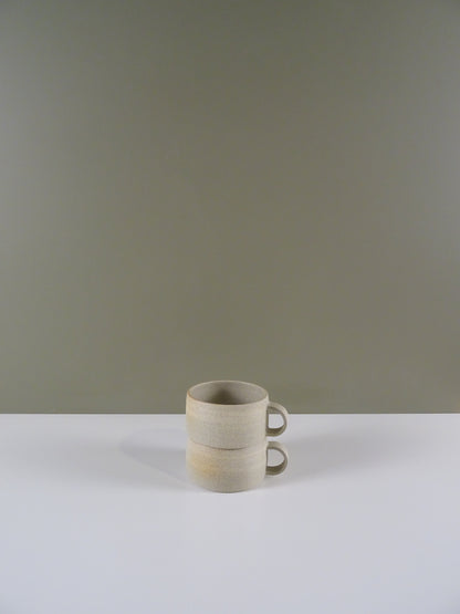 Ceramic Wide Coffee Cup - Sand