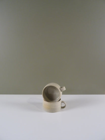 Ceramic Wide Coffee Cup - Sand