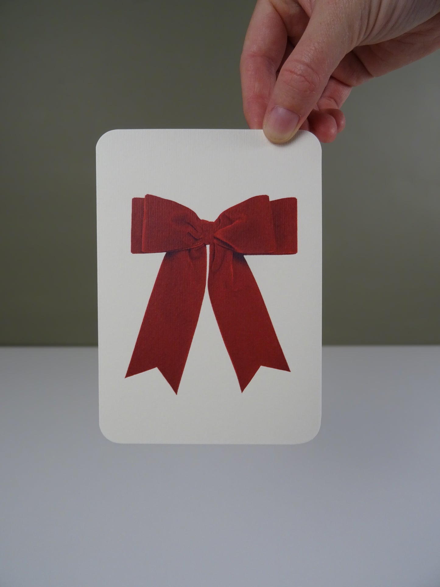 Red Velvet Bow Greeting Card