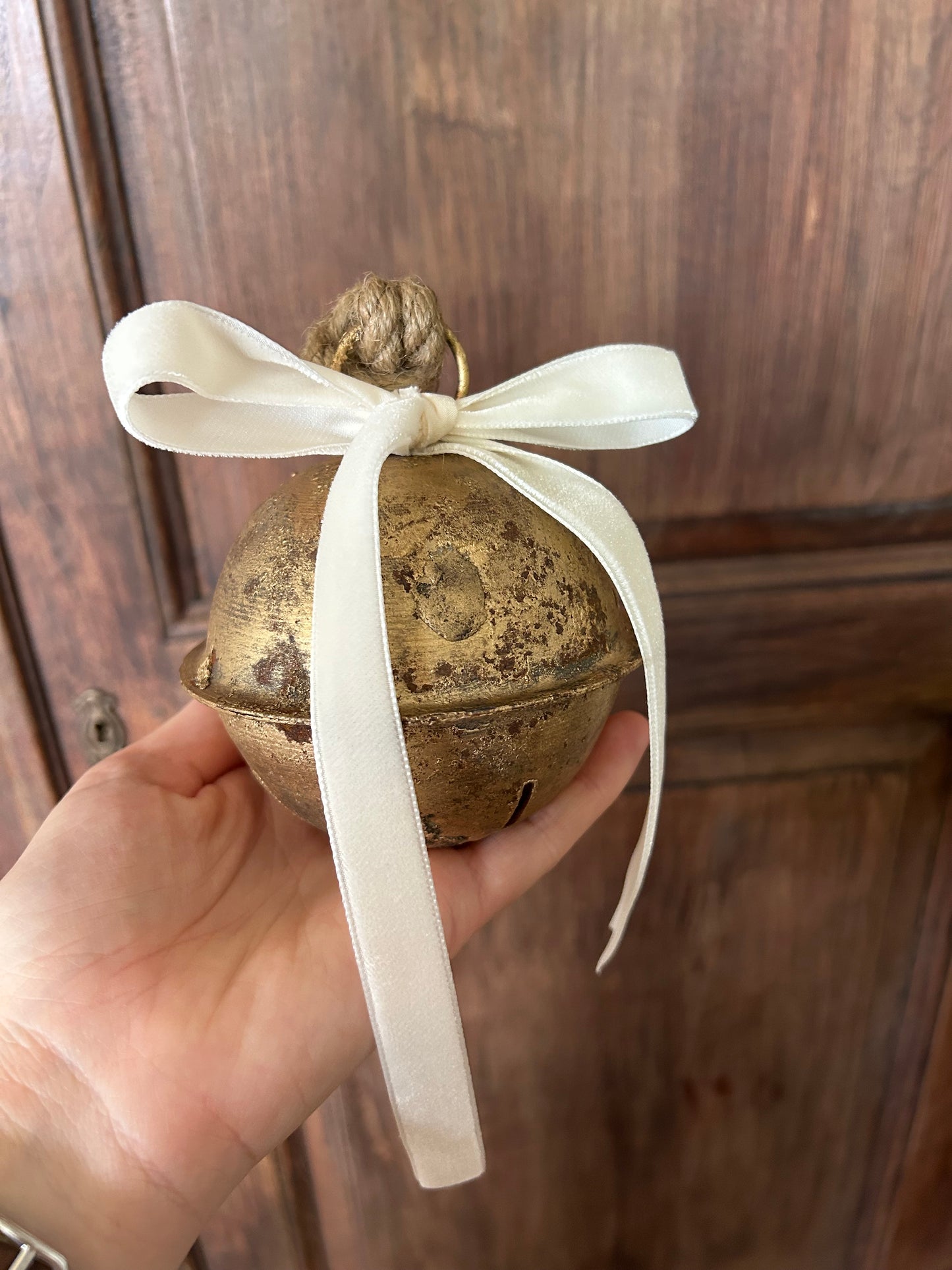 Rustic (Not So) Jumbo Round Christmas Bell