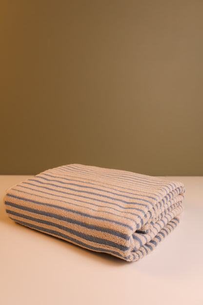 Salento Stripe Bath Sheet - Blue Haze