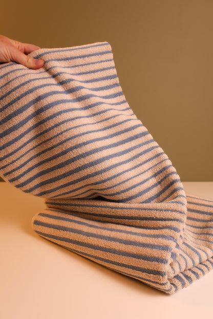 Salento Stripe Bath Sheet - Blue Haze