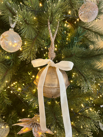 Rustic Jumbo Round Christmas Bell