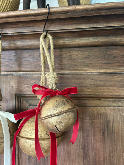 Rustic Jumbo Round Christmas Bell