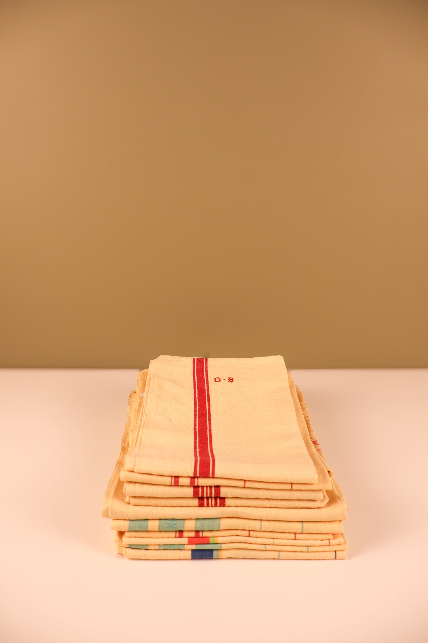 Vintage French Tea Towel - Butter Yellow