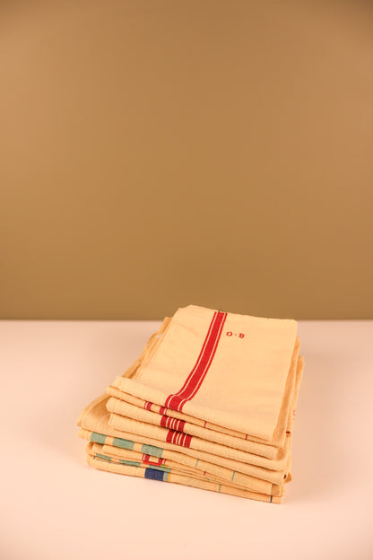 Vintage French Tea Towel - Butter Yellow