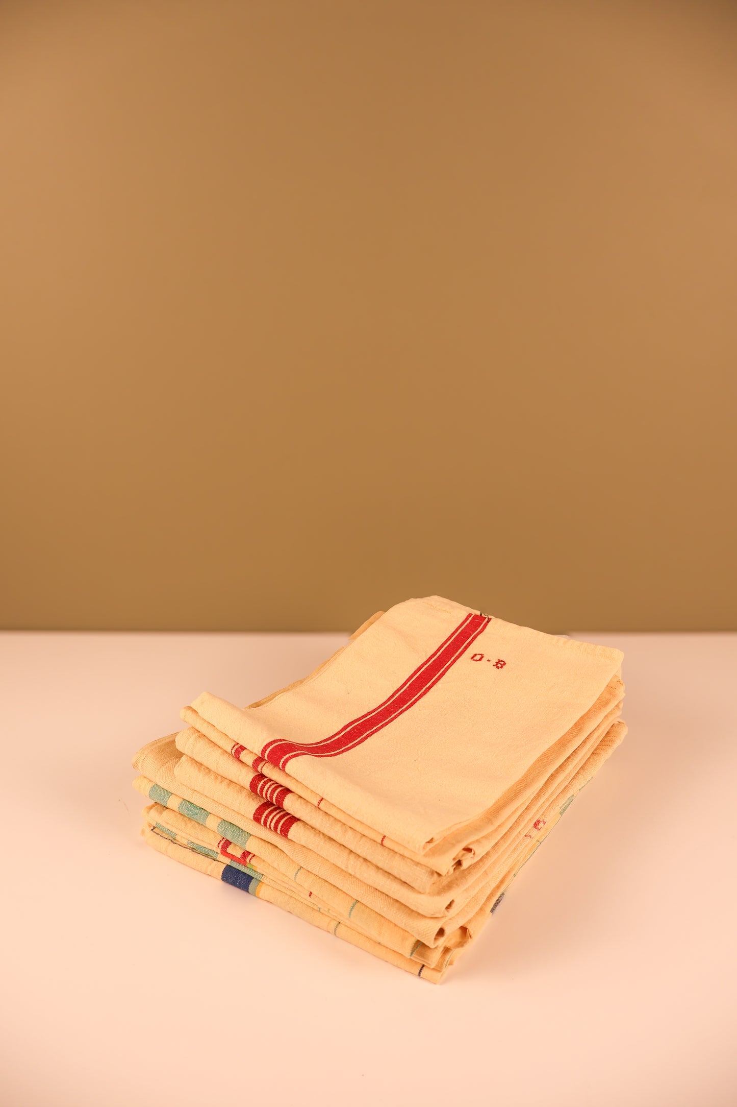 Vintage French Tea Towel - Butter Yellow