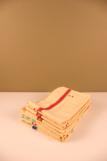 Vintage French Tea Towel - Butter Yellow