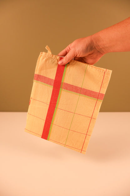 Vintage French Tea Towel - Butter Yellow