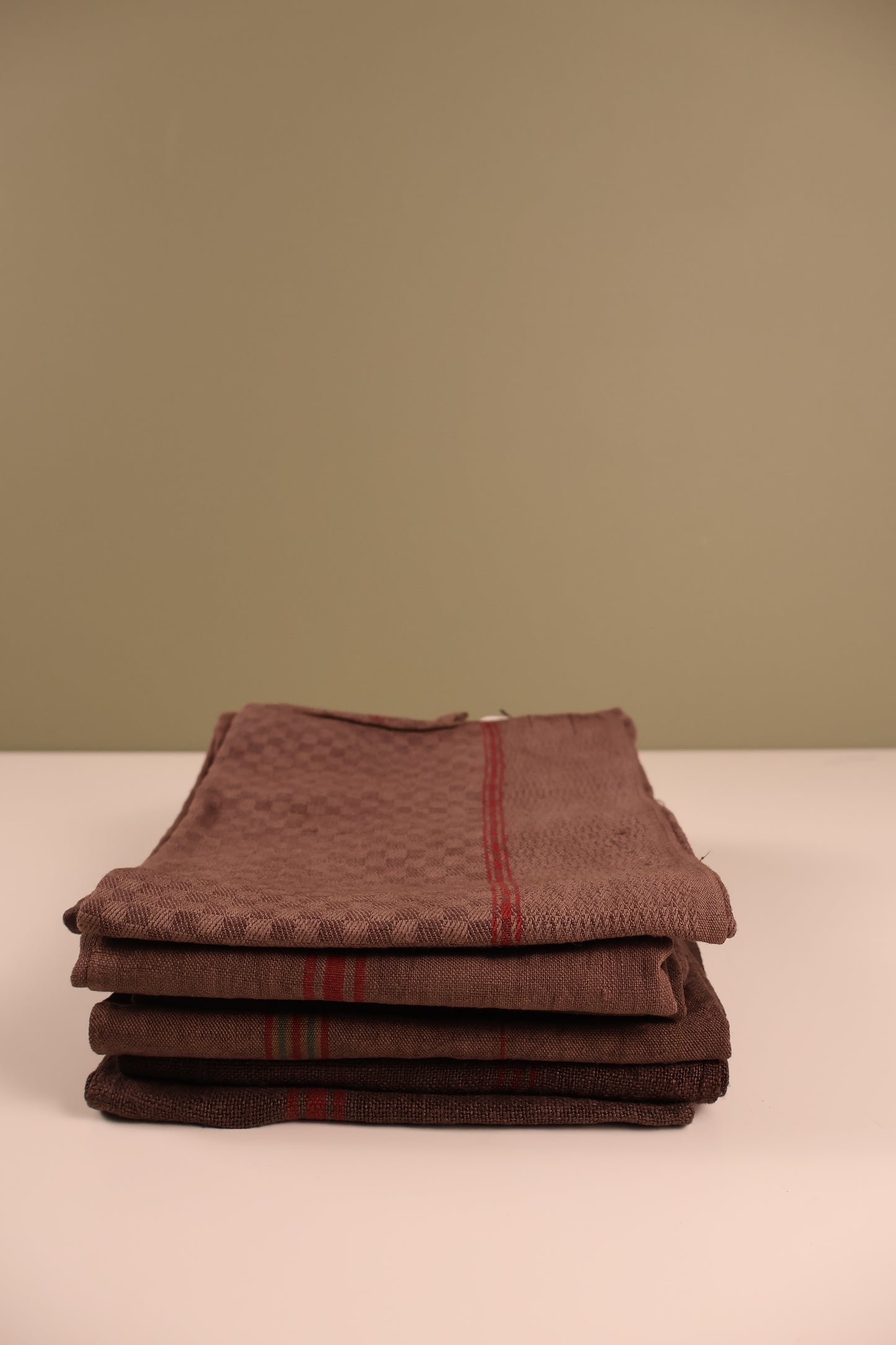 Vintage Tea Towel - Chocolate Brown