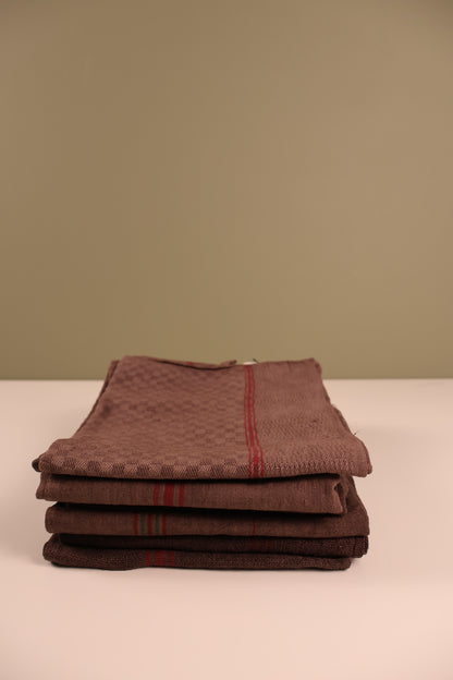 Vintage Tea Towel - Chocolate Brown
