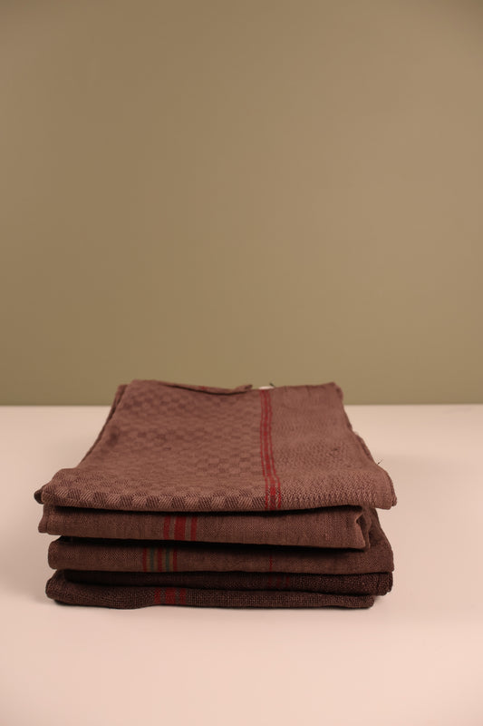 Vintage Tea Towel - Chocolate Brown