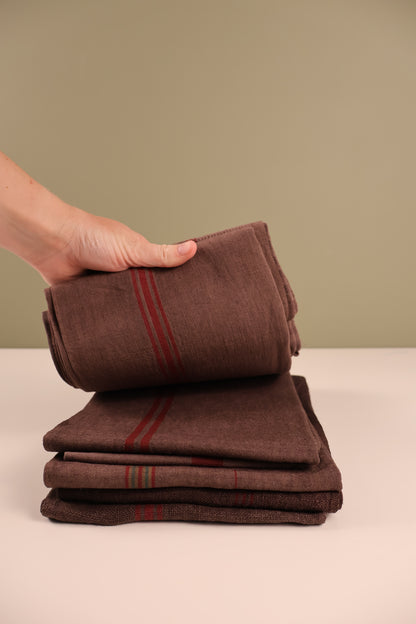 Vintage Tea Towel - Chocolate Brown