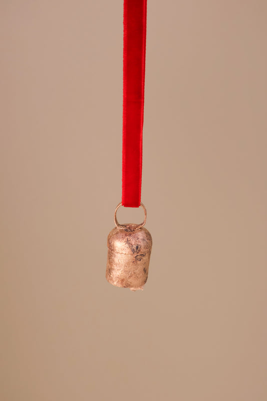 Rustic Cow Christmas Bell