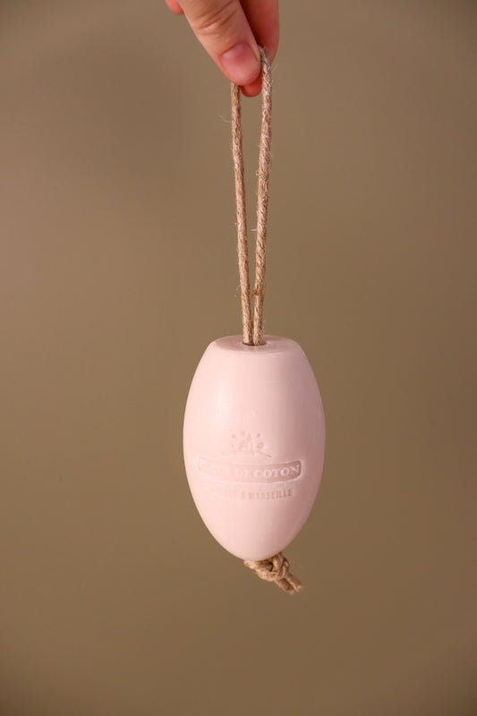 Marseille Soap on a Rope - Cotton Flower