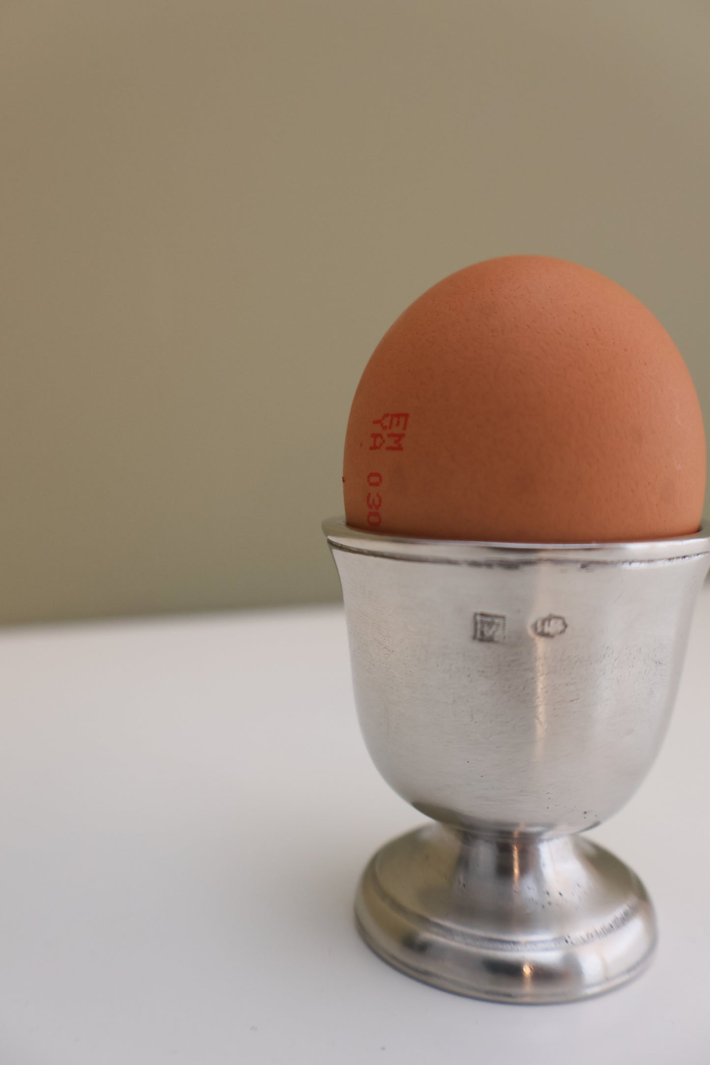 Italian Pewter Footed Egg Cup