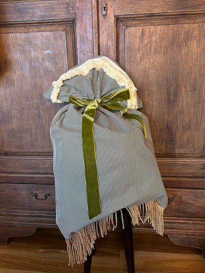 Green Striped Santa Sack