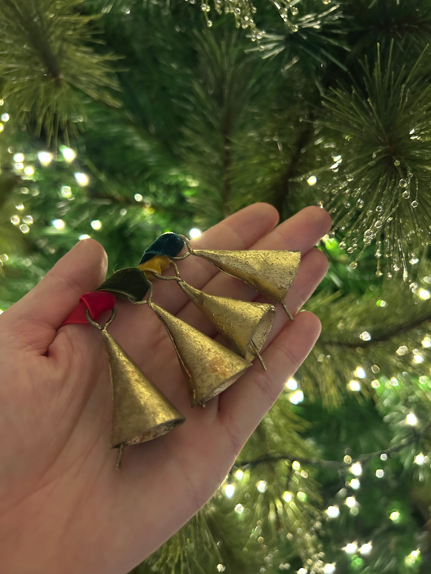 Rustic Mini Cone Shaped Christmas Bell