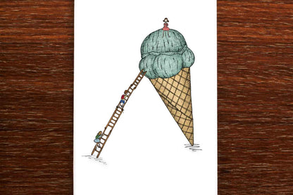 Ice Cream With a View Greeting Card