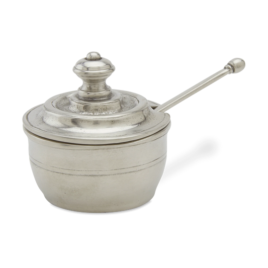 Cosi Tabellini Italian Pewter Salt Cellar & Spoon