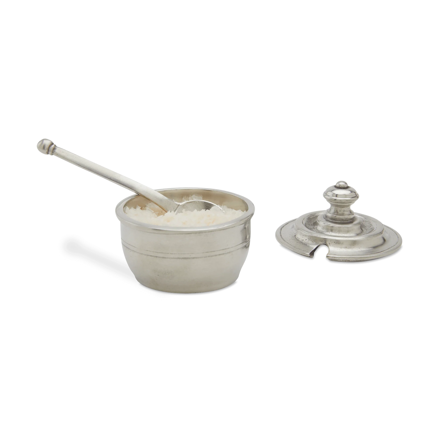 Cosi Tabellini Italian Pewter Salt Cellar & Spoon