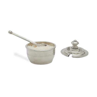 Cosi Tabellini Italian Pewter Salt Cellar & Spoon