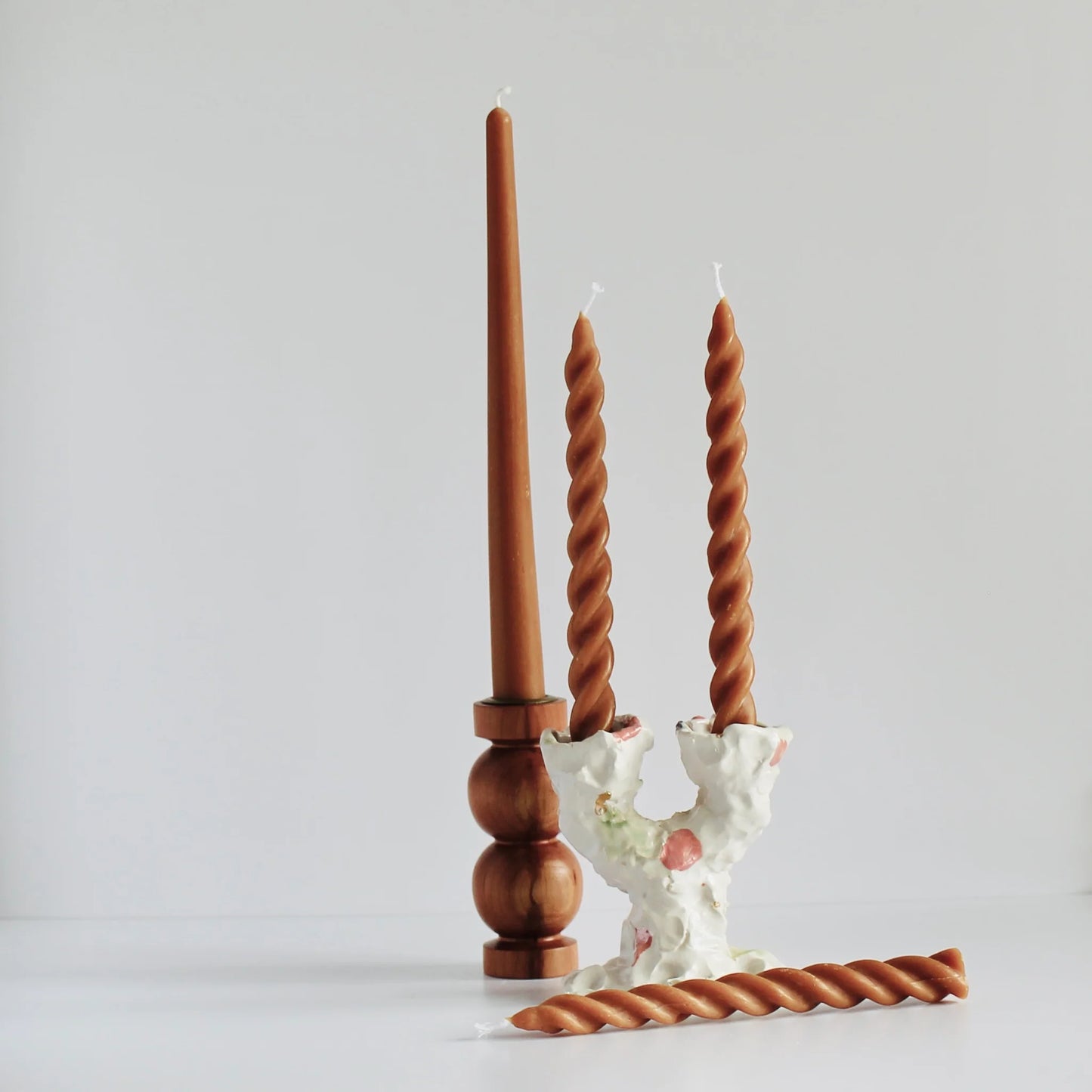 Spiral 100% Australian Beeswax Hand Poured Candles - Multiple Colours