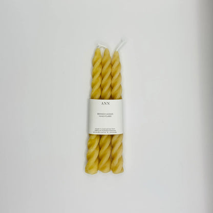 Spiral 100% Australian Beeswax Hand Poured Candles - Multiple Colours