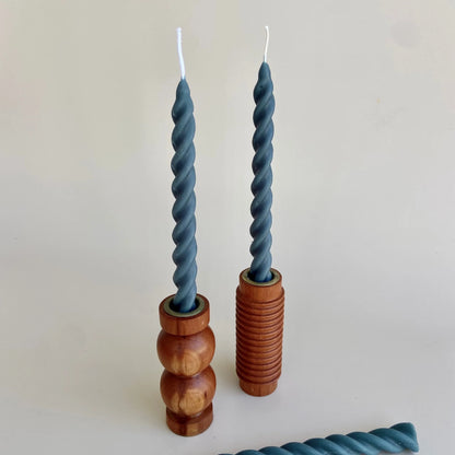 Spiral 100% Australian Beeswax Hand Poured Candles - Multiple Colours