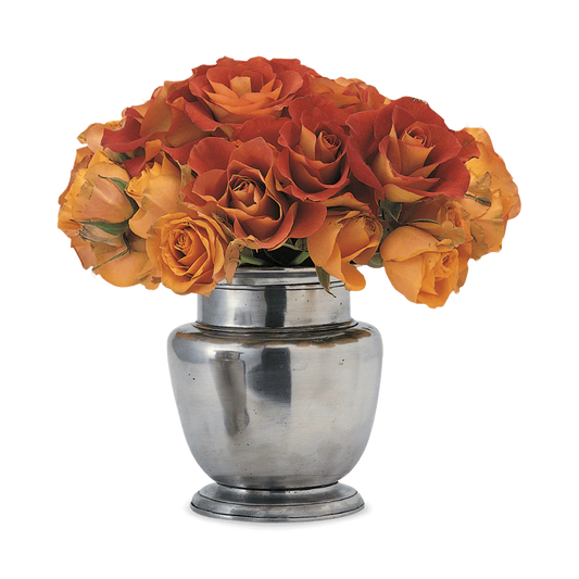 Cosi Tabellini Italian Pewter Rimmed Vase