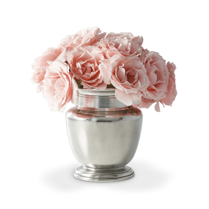 Cosi Tabellini Italian Pewter Rimmed Vase