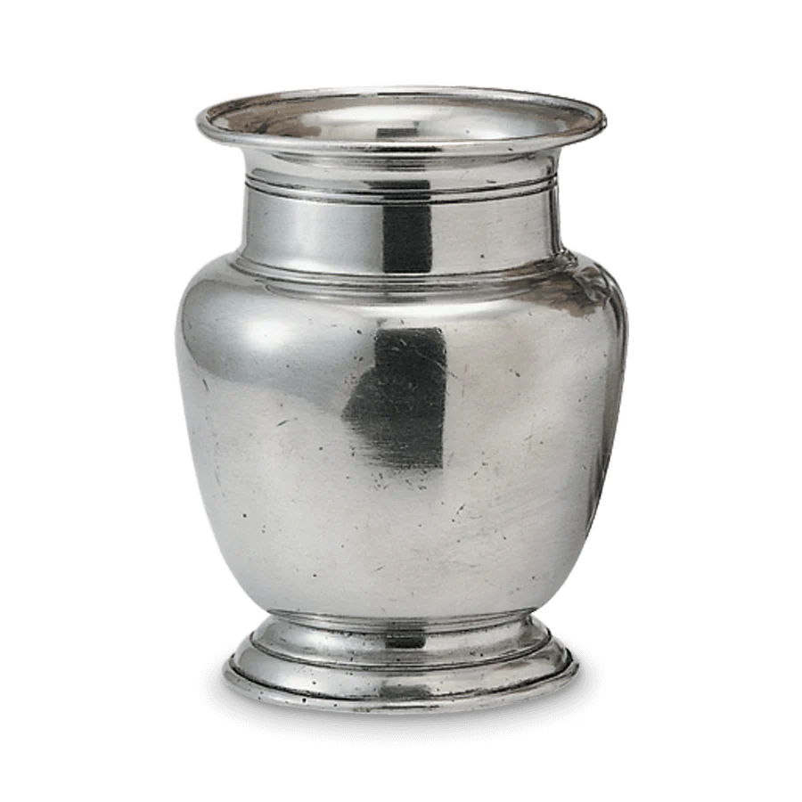 Cosi Tabellini Italian Pewter Rimmed Vase