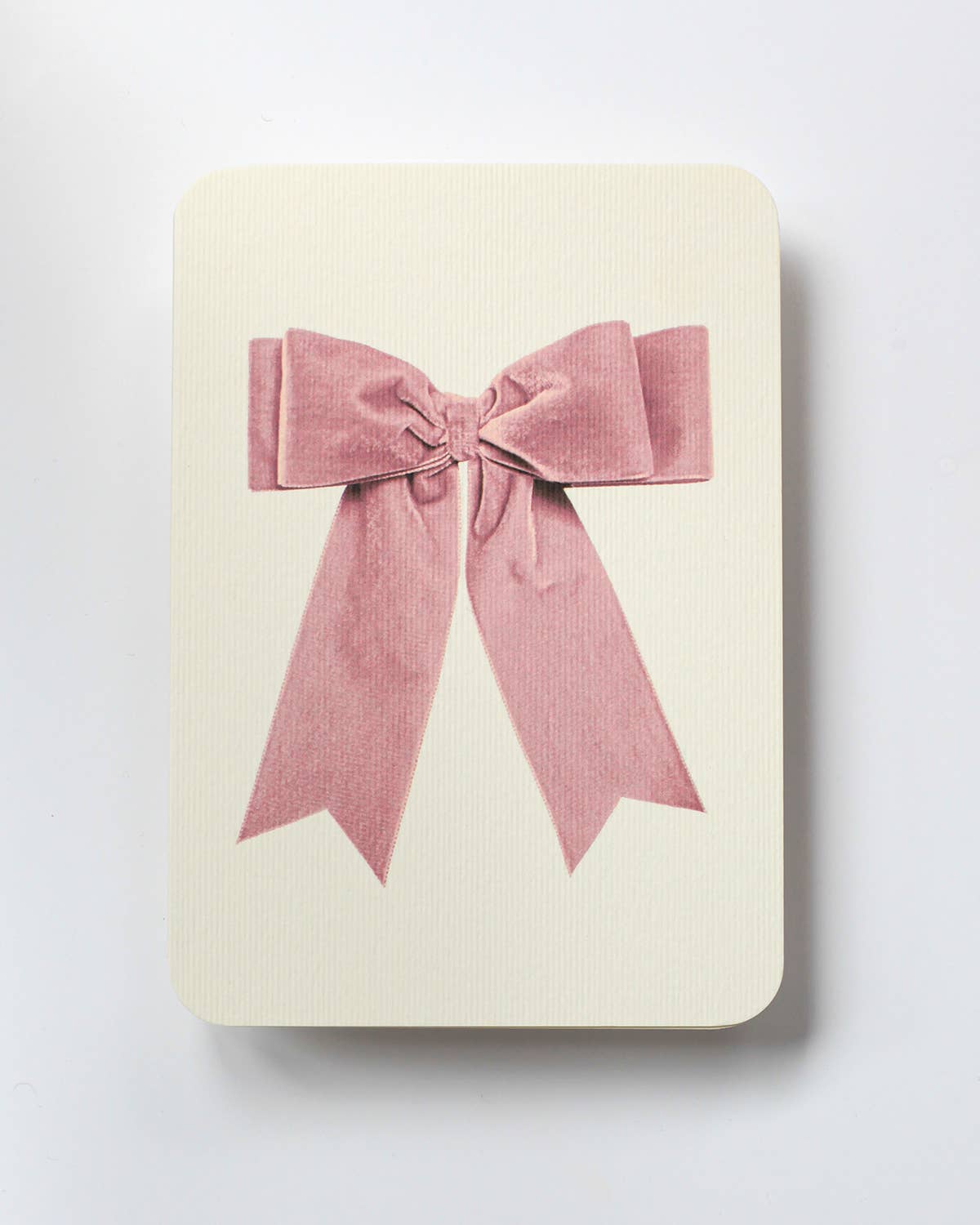 Baby Pink Velvet Bow Greeting Card