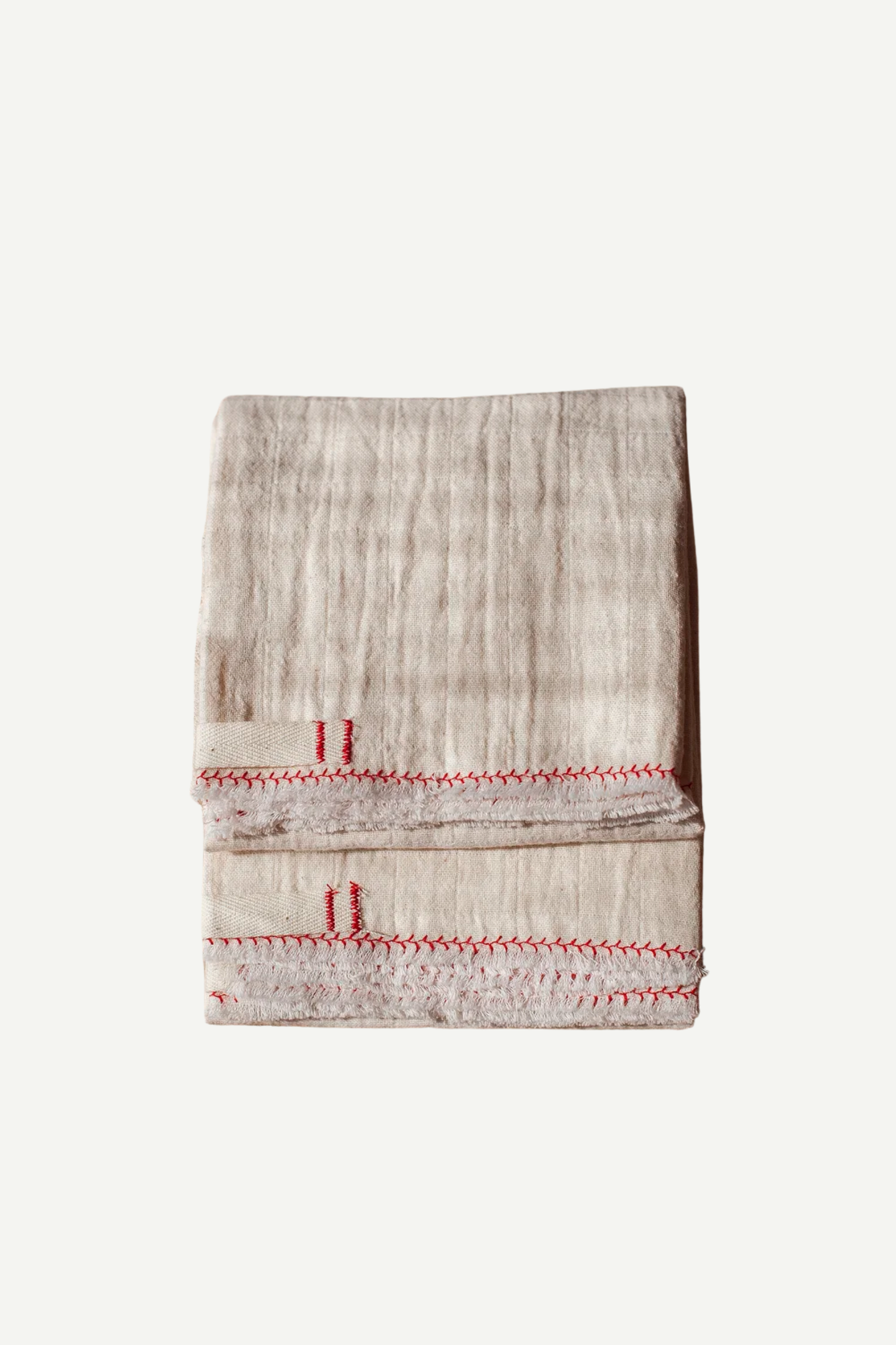 Portuguese cotton tea towels with a red branch by Bicla