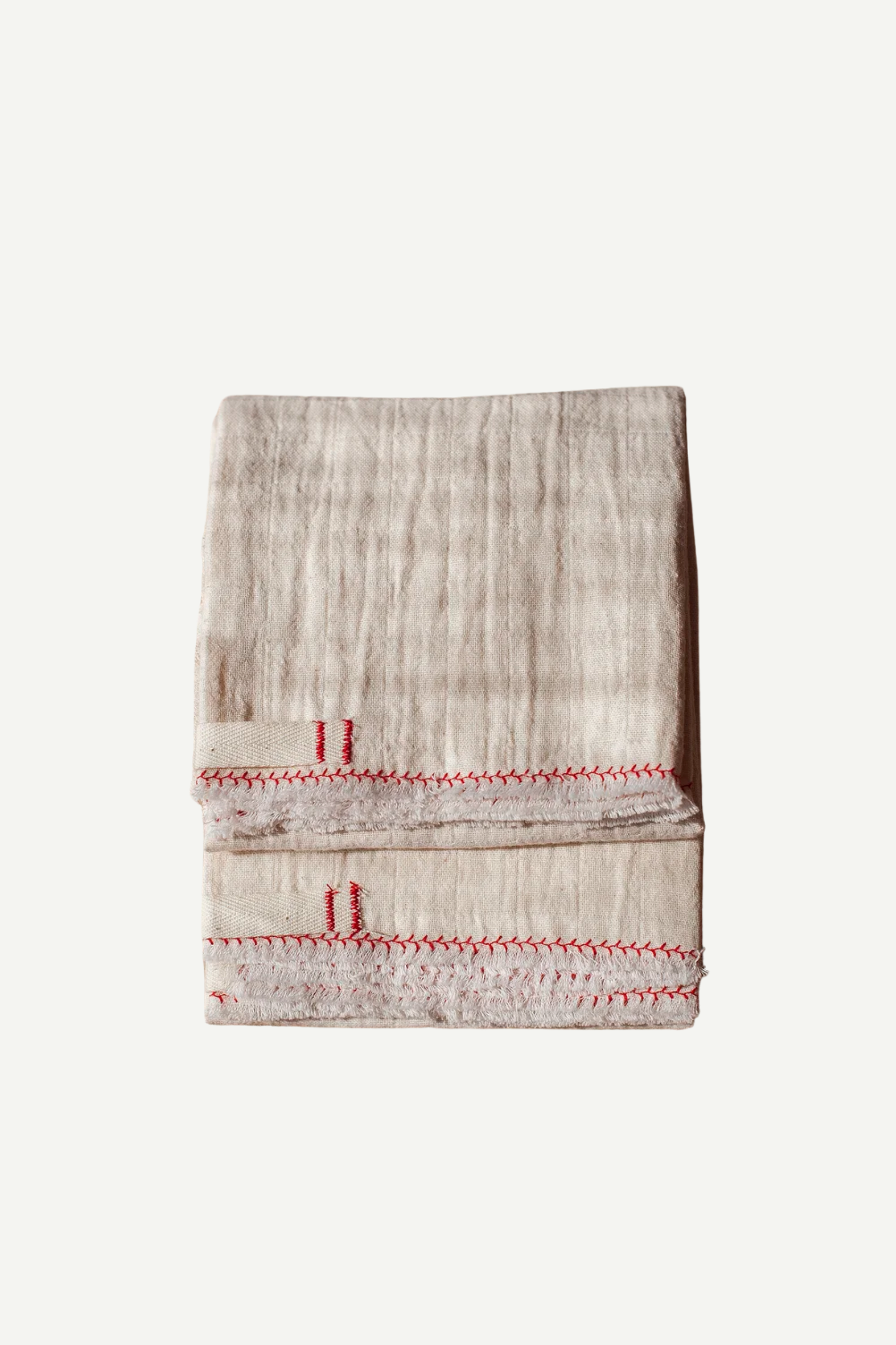 Portuguese cotton tea towels with a red branch by Bicla