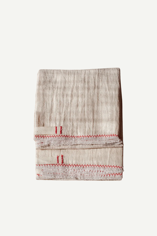 Portuguese cotton tea towels with a red branch by Bicla