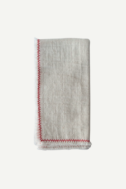 Portuguese Red Branch Cotton Napkins, Set of 2