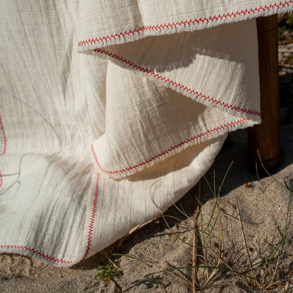 Portuguese Red Branch Cotton Tablecloth