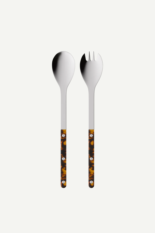 Bistrot two-piece salad serving set with faux tortoise handles by Sabre Paris