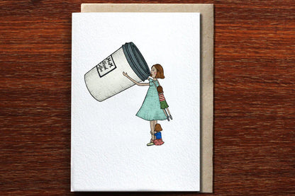 Mum Sized Coffee Greeting Card