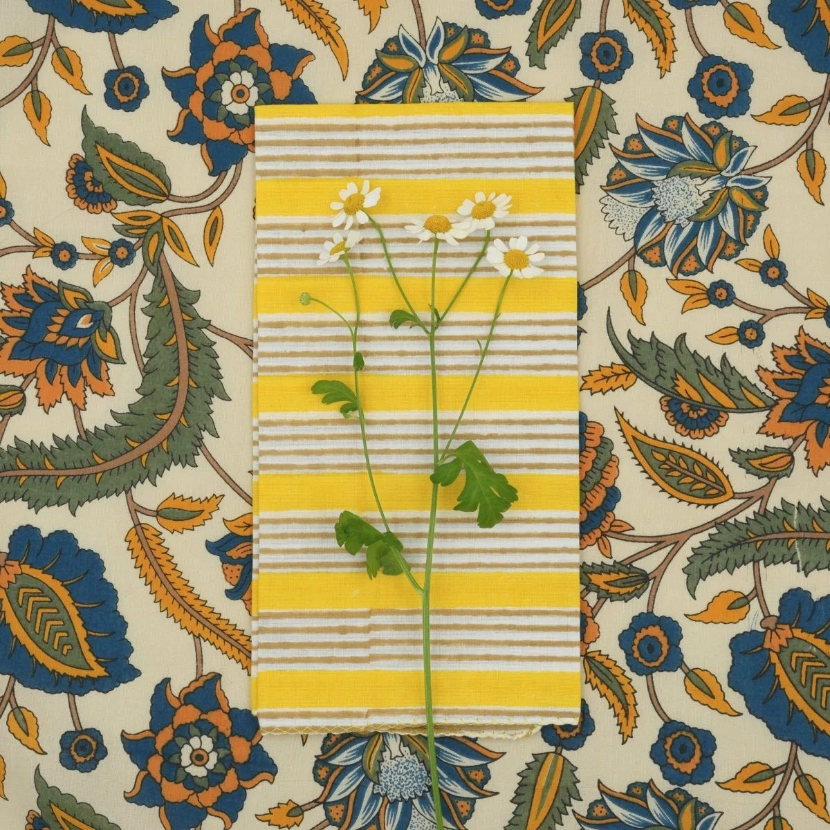 Suzette Alice Gold upcycled cotton napkins, set of 4 – view 3