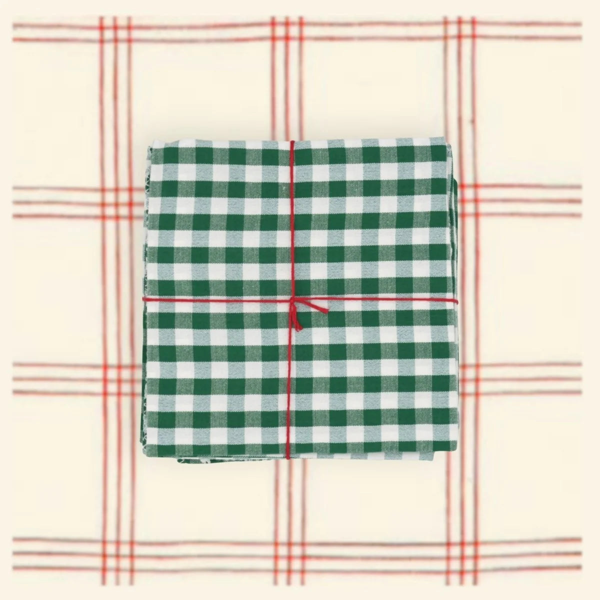 Suzette Libeccio Evergreen upcycled cotton napkins, set of 4 – view 3