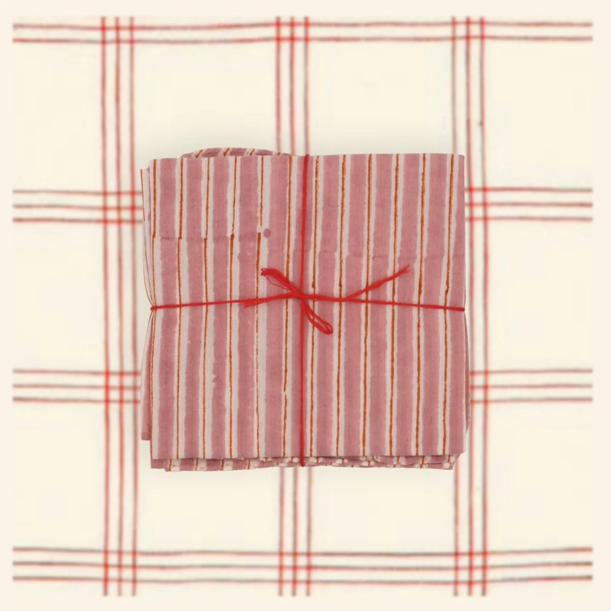 Suzette Lila Powder upcycled cotton napkins, set of 4 – view 3